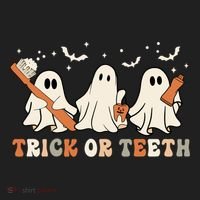 Trick Or Teeth Toothbrush Funny Boo Retro Pumpkin Halloween Gift Beanie thumb 2