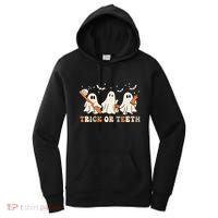 Trick Or Teeth Toothbrush Funny Boo Retro Pumpkin Halloween Gift Women's Hoodie thumb 0