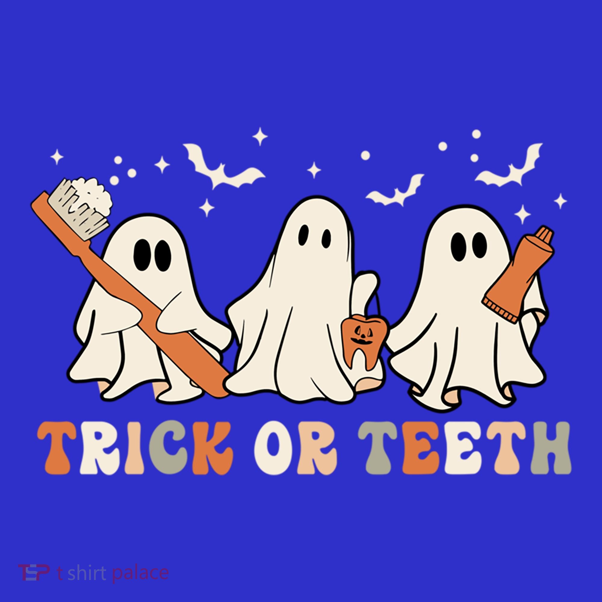 Trick Or Teeth Toothbrush Funny Boo Retro Pumpkin Halloween Gift Tumbler