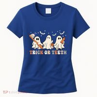 Trick Or Teeth Toothbrush Funny Boo Retro Pumpkin Halloween Gift Women's T-Shirt thumb 0
