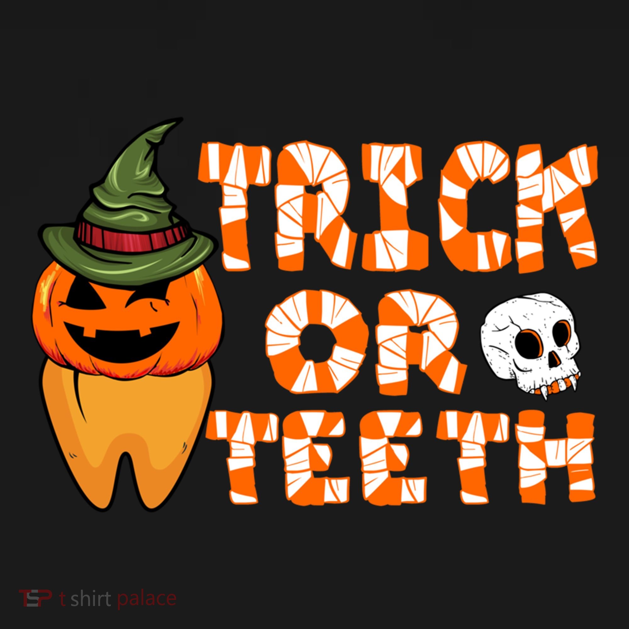 Trick Or Teeth Funny Dentist Halloween Dental Squad Gift Backpack