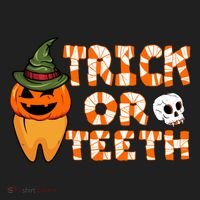 Trick Or Teeth Funny Dentist Halloween Dental Squad Gift Beanie thumb 2