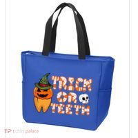 Trick Or Teeth Funny Dentist Halloween Dental Squad Gift Tote Bag thumb 3