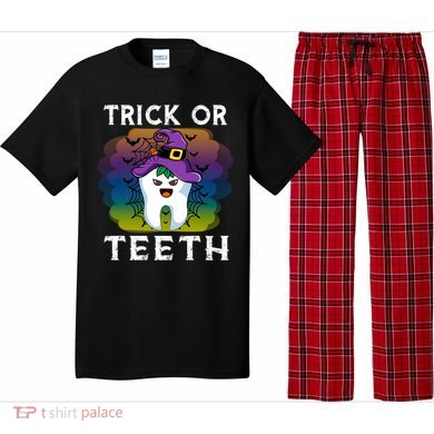 Trick Or Teeth Funny Dentist Halloween Dental Squad Gift Pajama Set