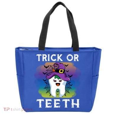 Trick Or Teeth Funny Dentist Halloween Dental Squad Gift Tote Bag