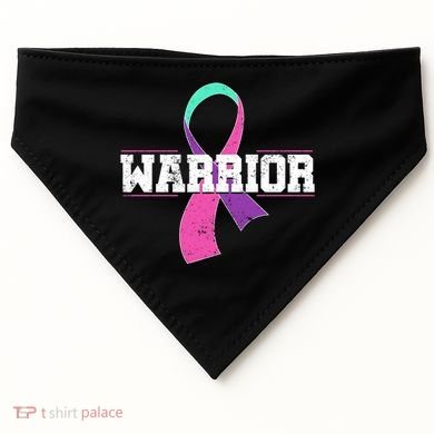 Thyroid Or Thyroid Awareness Or Thyroid Cancer Warrior Cute USA-Made Doggie Bandana