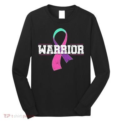 Thyroid Or Thyroid Awareness Or Thyroid Cancer Warrior Cute Long Sleeve Shirt