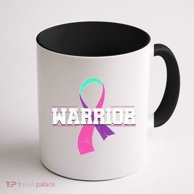 Thyroid Or Thyroid Awareness Or Thyroid Cancer Warrior Cute Coffee Mug back