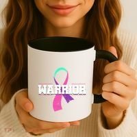 Thyroid Or Thyroid Awareness Or Thyroid Cancer Warrior Cute Coffee Mug thumb 3