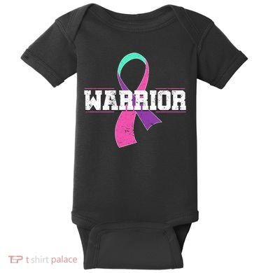 Thyroid Or Thyroid Awareness Or Thyroid Cancer Warrior Cute Baby Bodysuit
