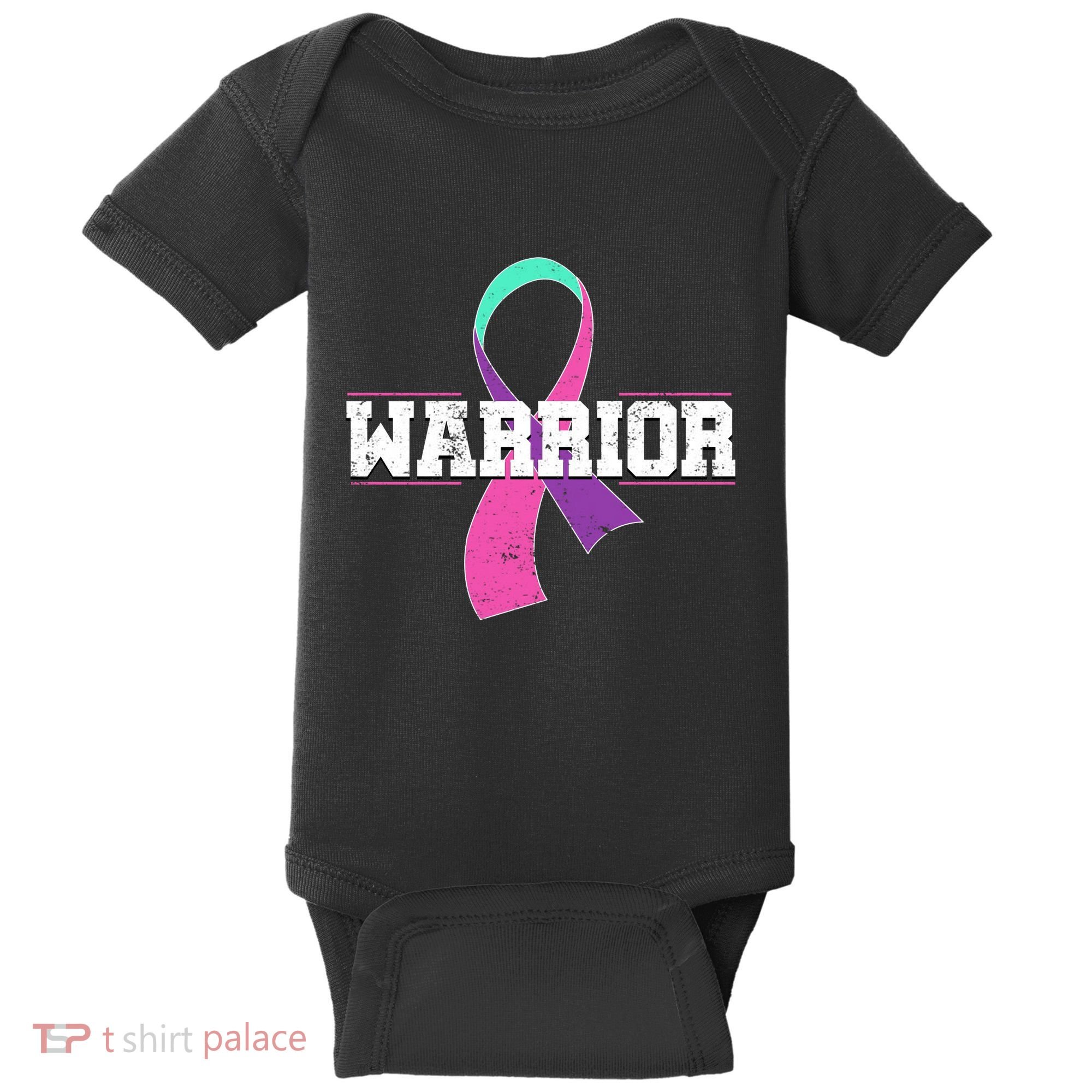 Thyroid Or Thyroid Awareness Or Thyroid Cancer Warrior Cute Baby Bodysuit