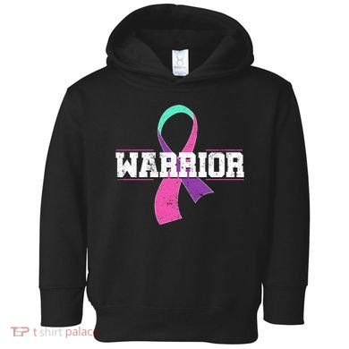 Thyroid Or Thyroid Awareness Or Thyroid Cancer Warrior Cute Toddler Hoodie
