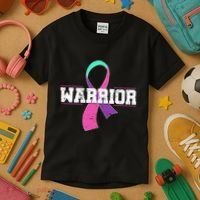 Thyroid Or Thyroid Awareness Or Thyroid Cancer Warrior Cute Kids T-Shirt thumb 3