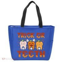 Trick Or Teeth Funny Dentist Halloween Dental Squad Cute Gift Tote Bag thumb 0