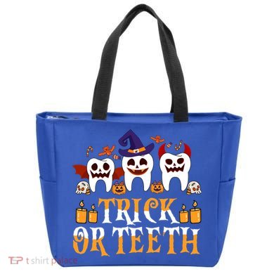 Trick Or Teeth Funny Dentist Halloween Dental Squad Funny Gift Tote Bag