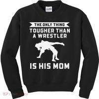 The Only Thing Tougher Than A Wrestler Is His Mom Wrestling  Kids Sweatshirt thumb 0