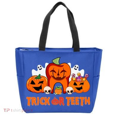 Trick Or Teeth Funny Dentist Halloween Dental Squad Great Gift Tote Bag