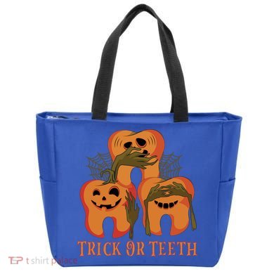 Trick Or Teeth Funny Dentist Halloween Dental Squad Funny Gift Tote Bag