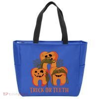 Trick Or Teeth Funny Dentist Halloween Dental Squad Funny Gift Tote Bag thumb 0