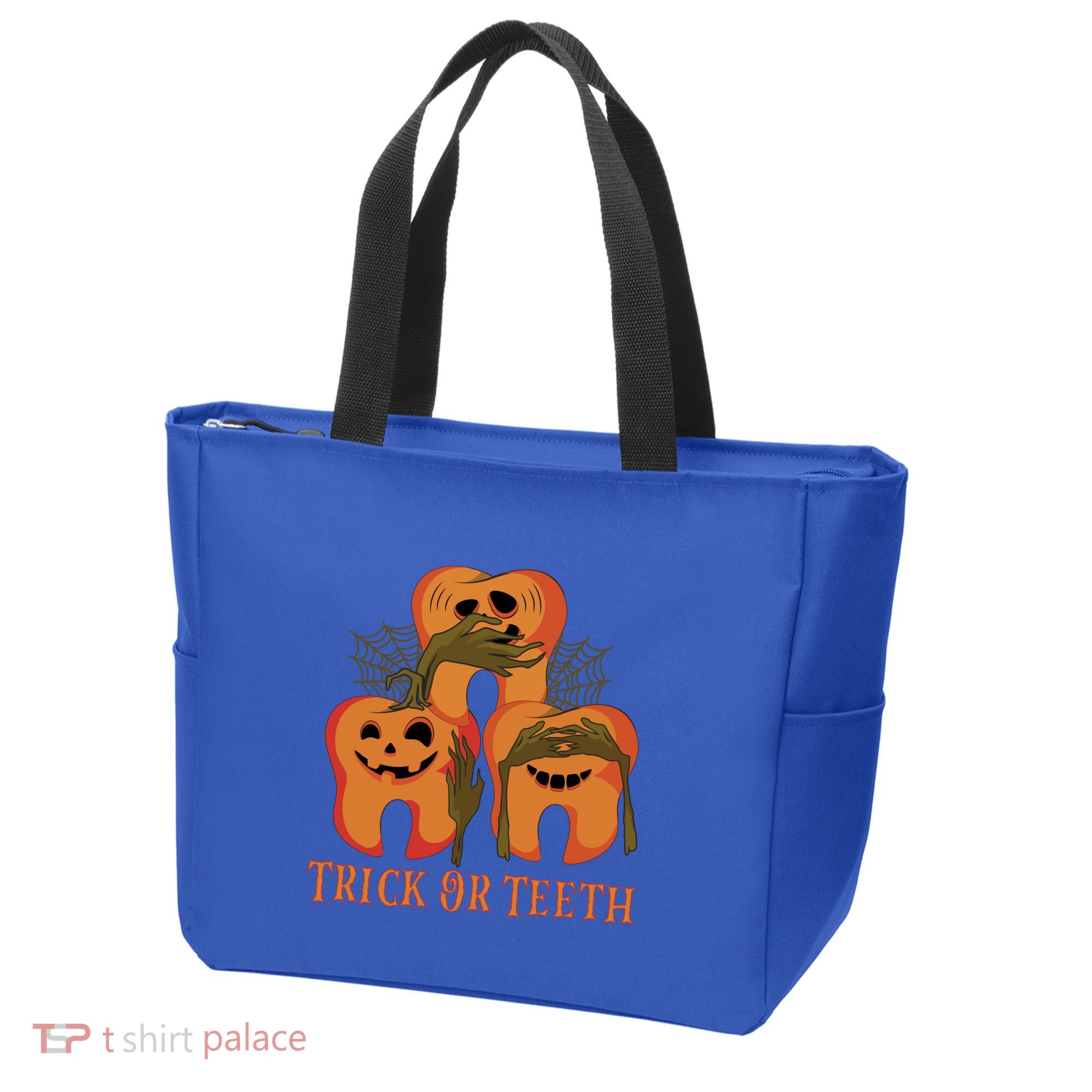 Trick Or Teeth Funny Dentist Halloween Dental Squad Funny Gift Tote Bag