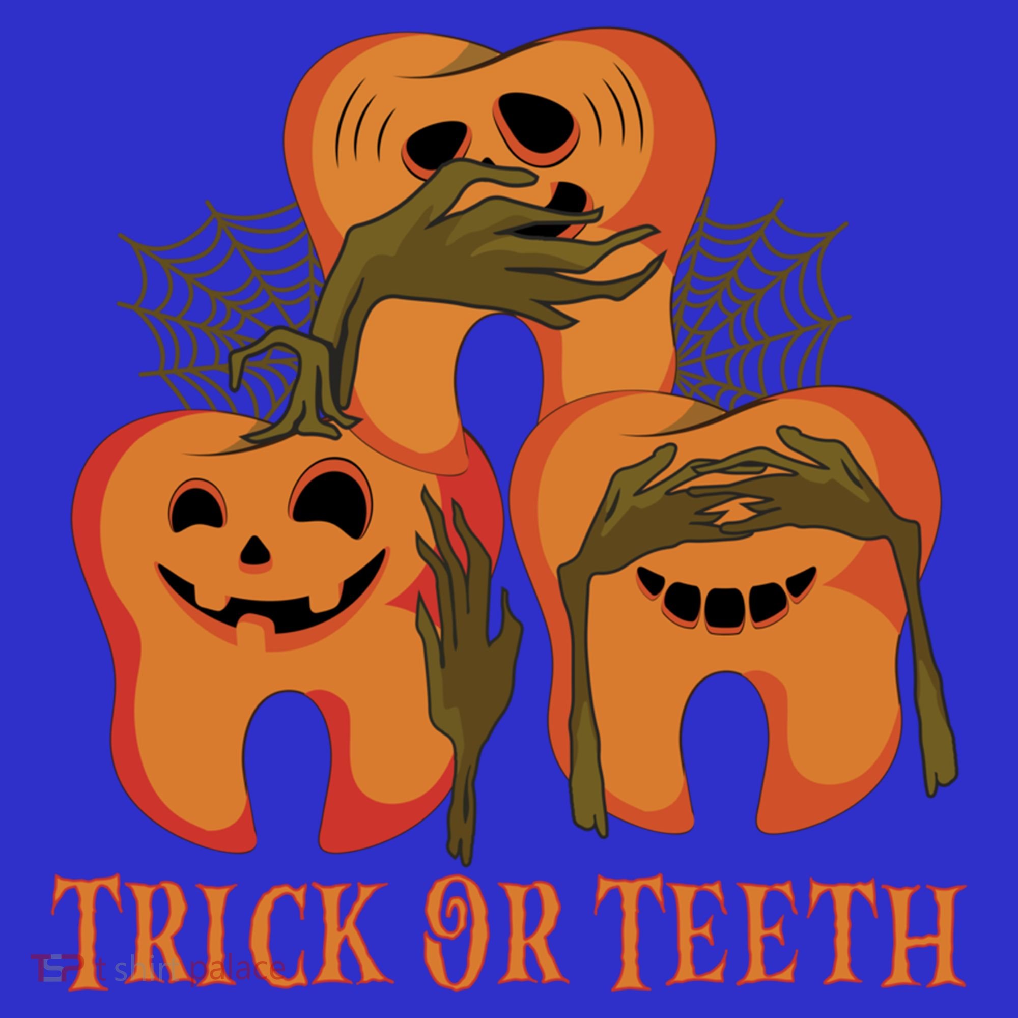 Trick Or Teeth Funny Dentist Halloween Dental Squad Funny Gift Tote Bag