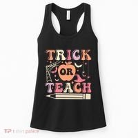 Trick Or Teach Funny Teacher Halloween Women's Tank Top thumb 0
