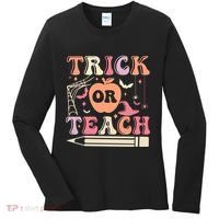 Trick Or Teach Funny Teacher Halloween Women's Long Sleeve Shirt thumb 0