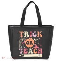 Trick Or Teach Funny Teacher Halloween Tote Bag thumb 0