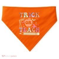 Trick Or Teach Funny Teacher Halloween USA-Made Doggie Bandana thumb 0