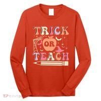 Trick Or Teach Funny Teacher Halloween Long Sleeve Shirt thumb 0