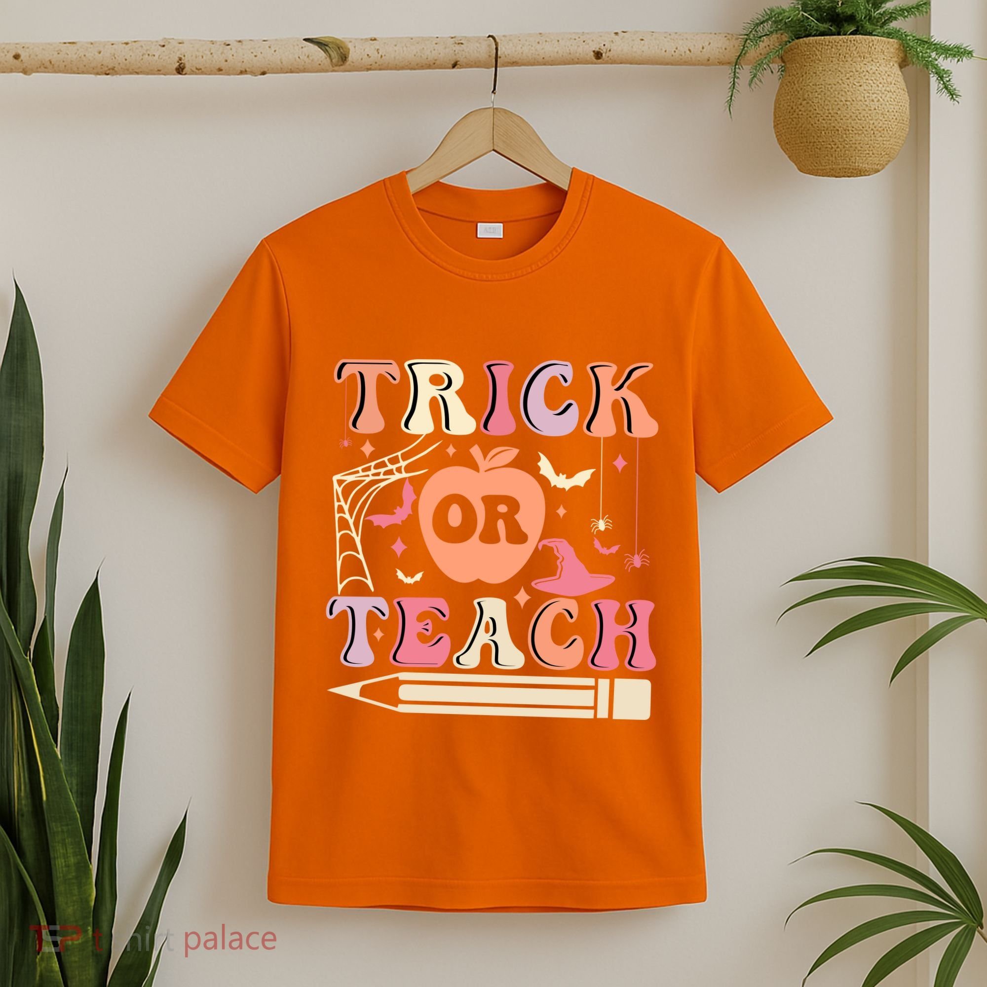 Trick Or Teach Funny Teacher Halloween T-Shirt