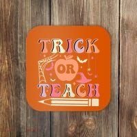 Trick Or Teach Funny Teacher Halloween Coaster thumb 0