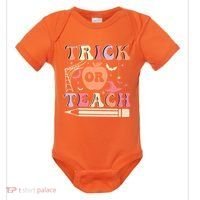 Trick Or Teach Funny Teacher Halloween Baby Bodysuit thumb 0