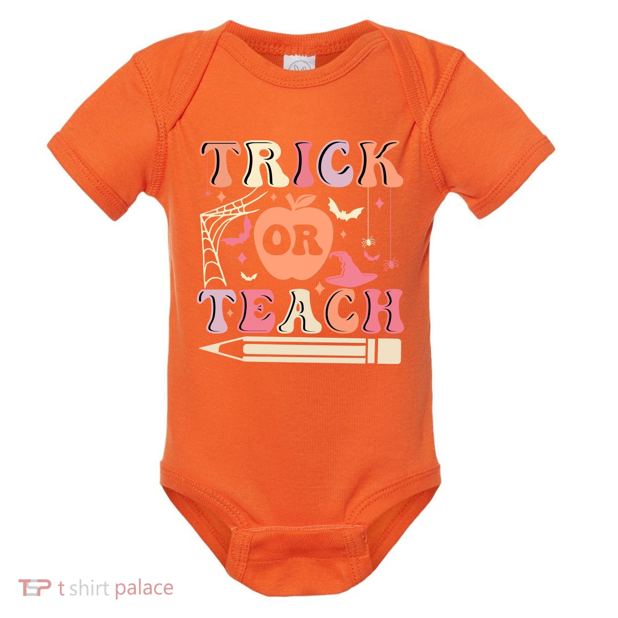 Trick Or Teach Funny Teacher Halloween Baby Bodysuit
