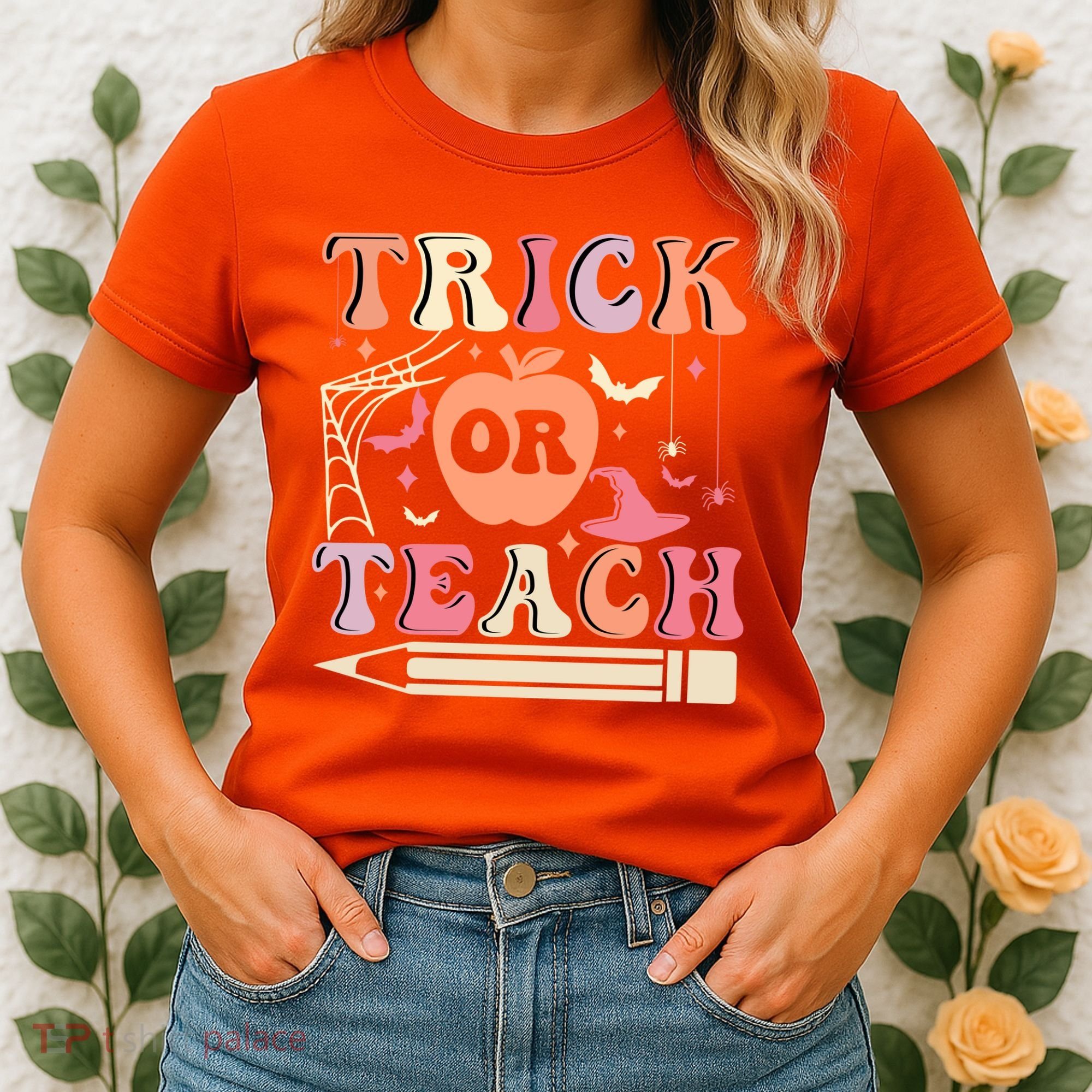 Trick Or Teach Funny Teacher Halloween Women's T-Shirt