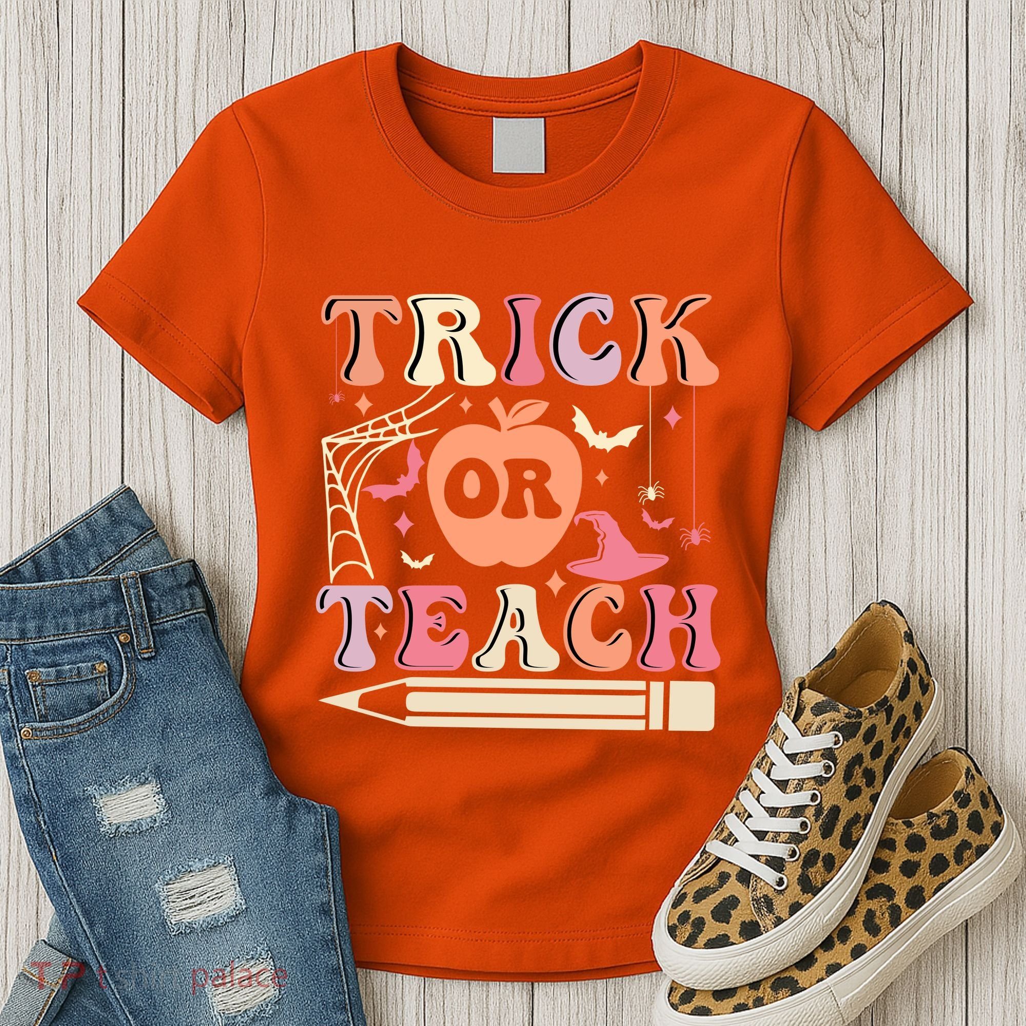 Trick Or Teach Funny Teacher Halloween Women's T-Shirt