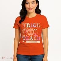 Trick Or Teach Funny Teacher Halloween Women's T-Shirt thumb 4