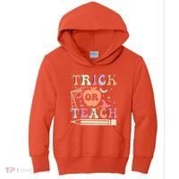 Trick Or Teach Funny Teacher Halloween Kids Hoodie thumb 0