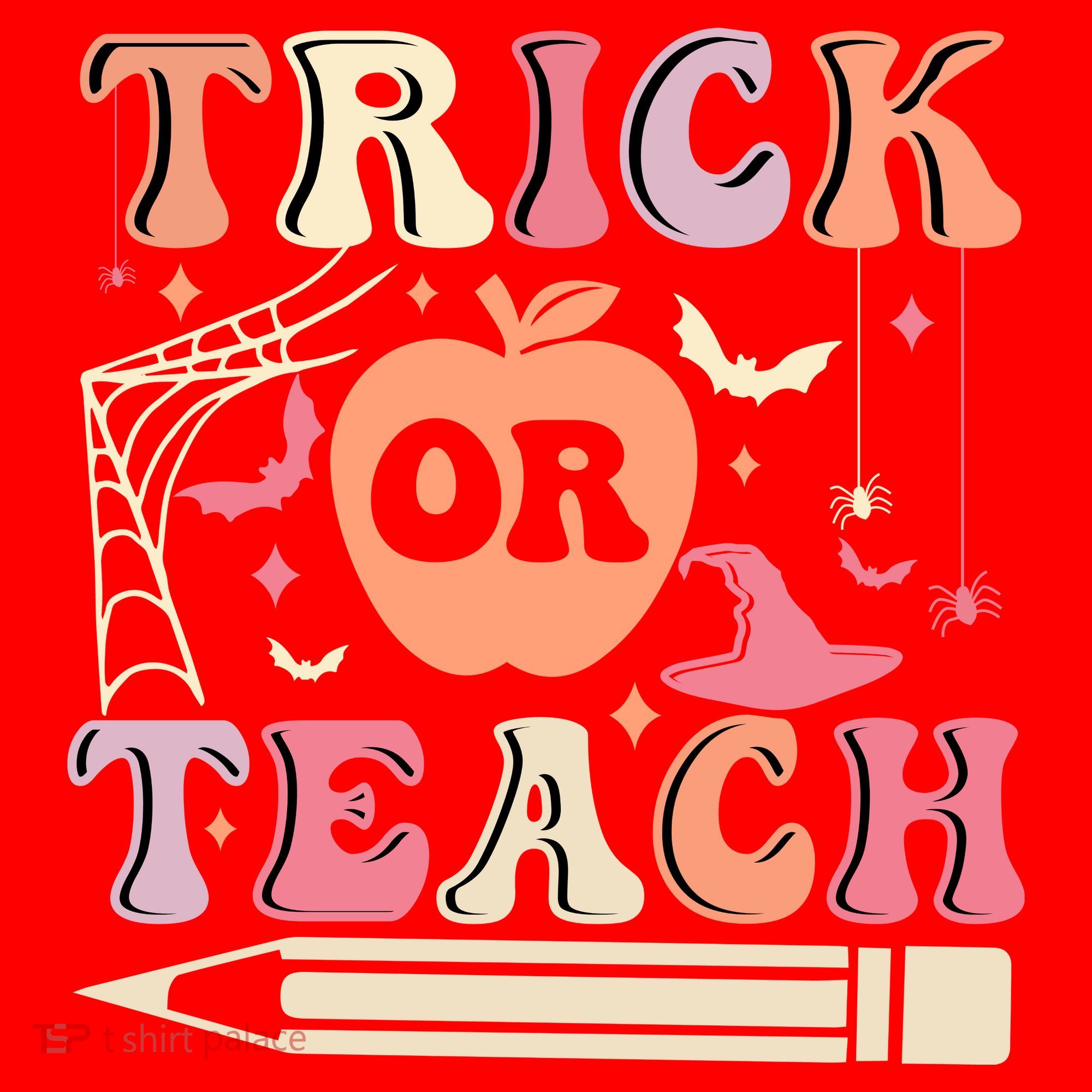 Trick Or Teach Funny Teacher Halloween Santa Hat
