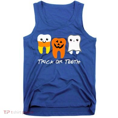 Trick Or Teeth Cute Dental Halloween Hygienist Dentist Rdh Gift Tank Top