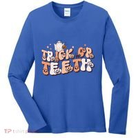 Trick Or Teeth Dentist Halloween Spooky Dental Hygienist Gift Women's Long Sleeve Shirt thumb 0