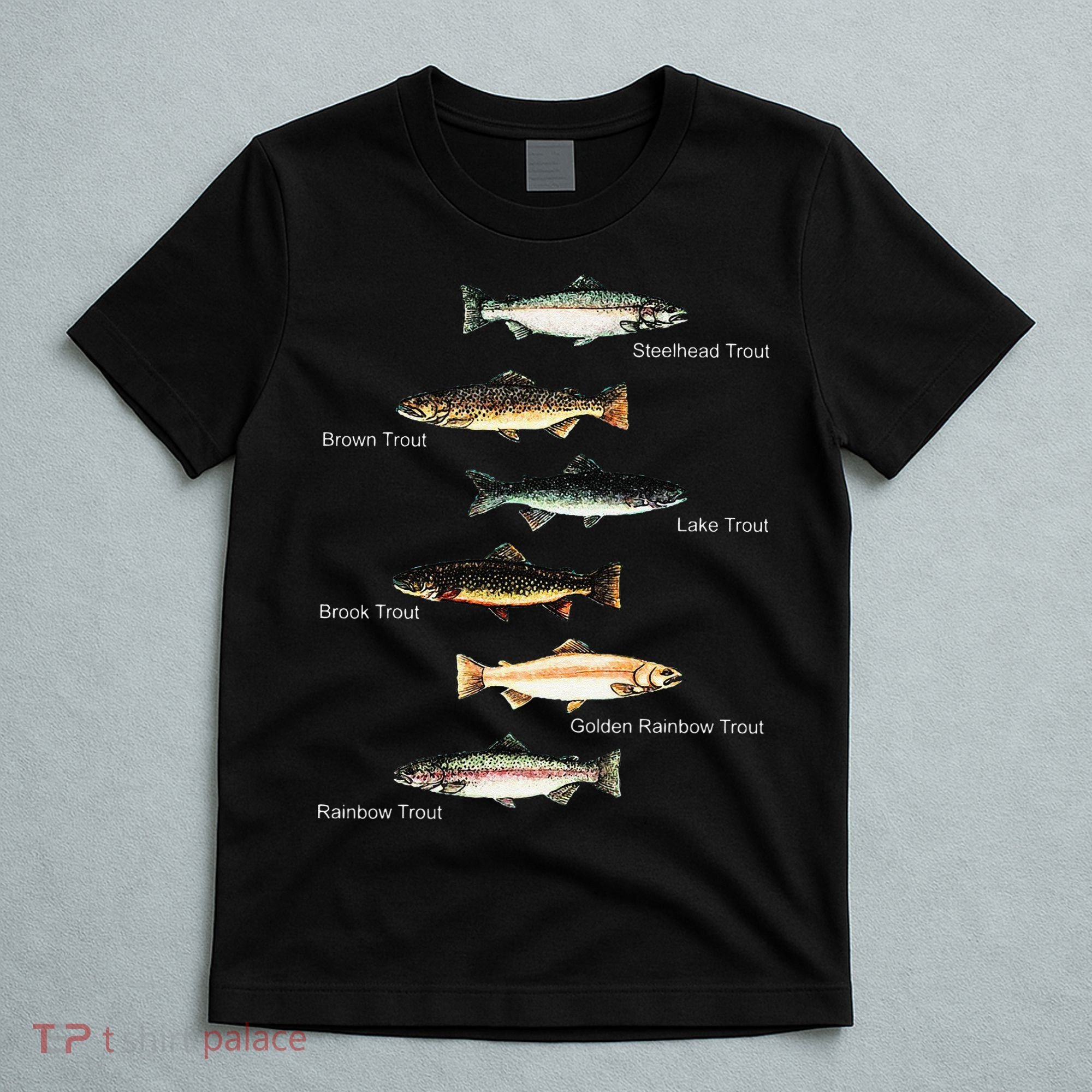 Types Of Trout Fish Species Collection Fishing T-Shirt
