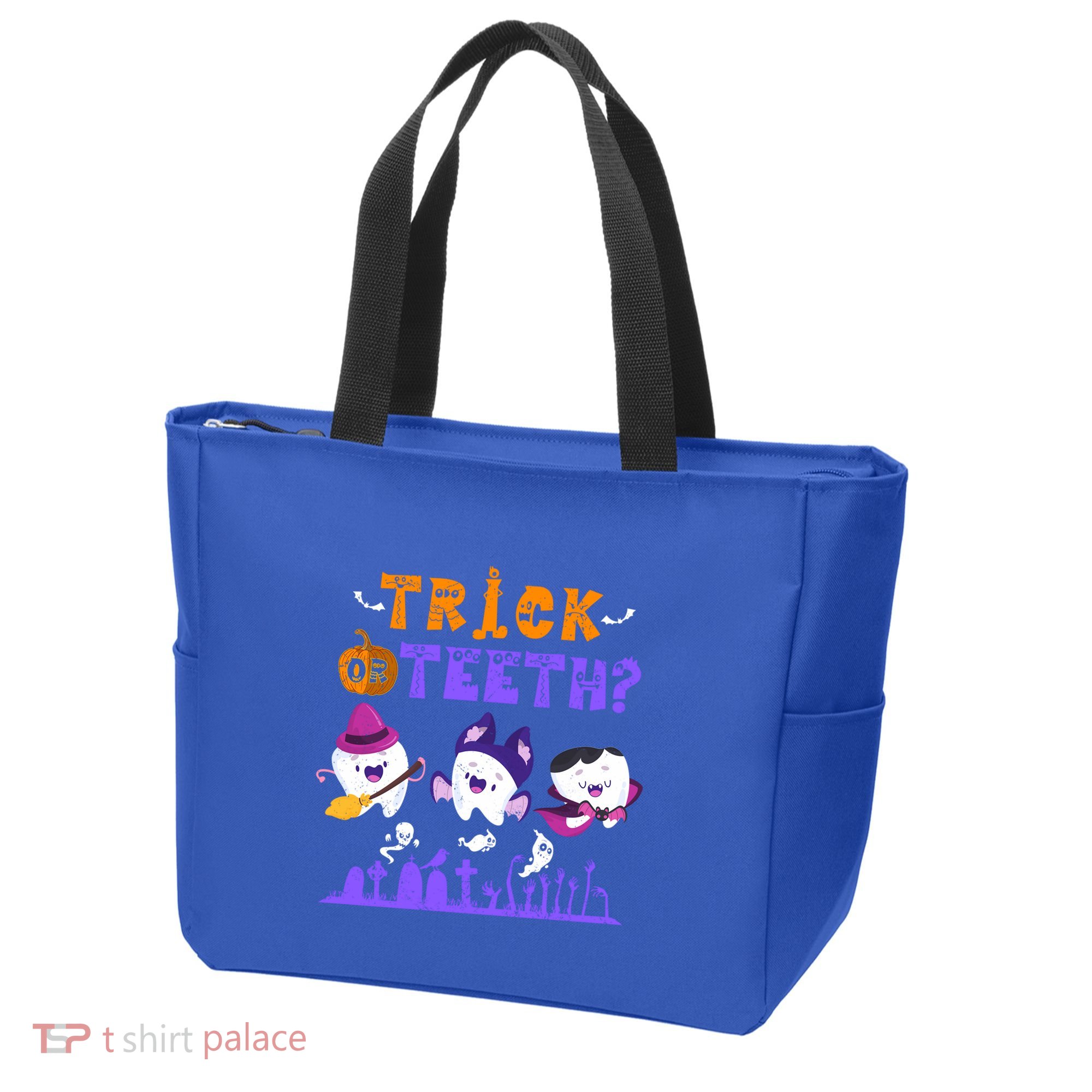 Trick Or Teeth Dentist Puns Halloween Dental Squad Matching Gift Tote Bag
