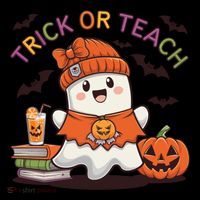 Trick Or Teach Back To School Cute Ghost Halloween Teachers Gift Coffee Mug thumb 5