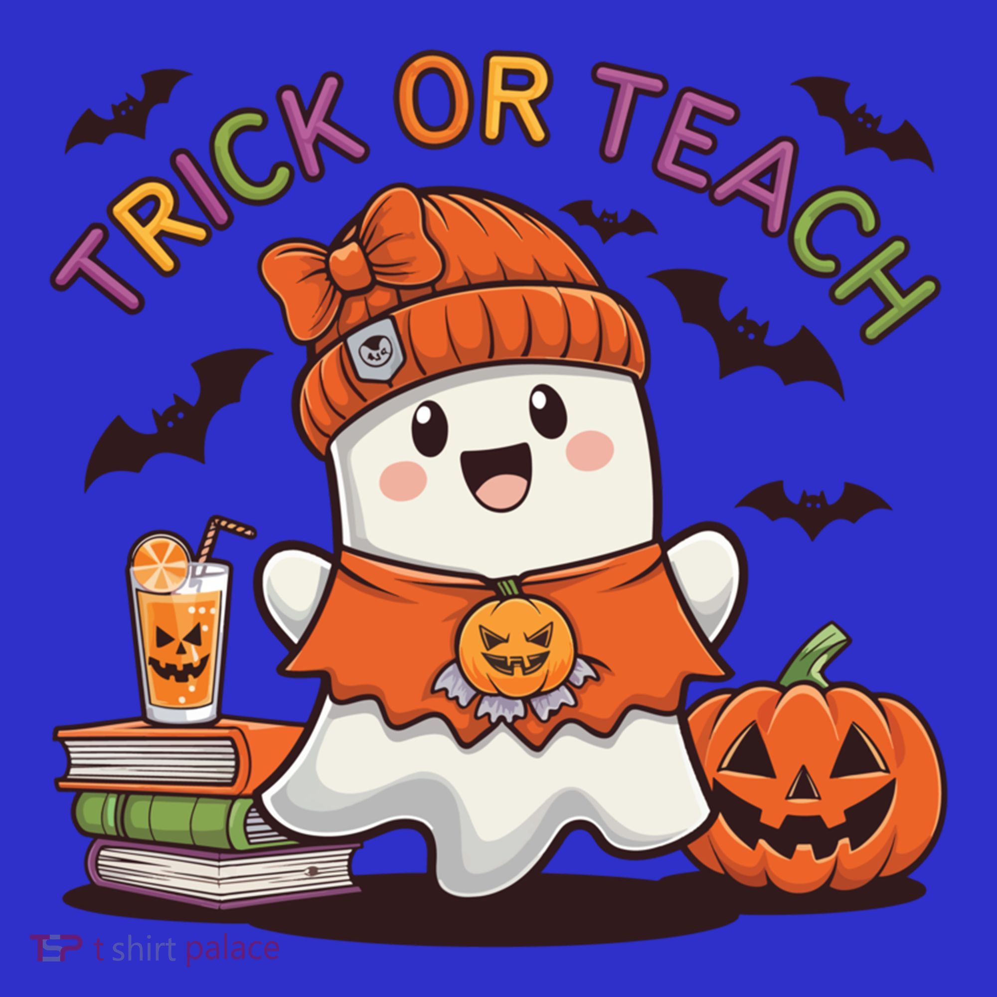 Trick Or Teach Back To School Cute Ghost Halloween Teachers Gift Women's Tank Top