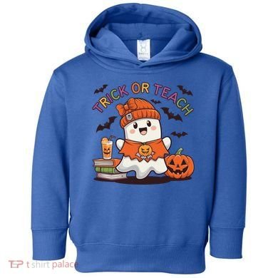 Trick Or Teach Back To School Cute Ghost Halloween Teachers Gift Toddler Hoodie