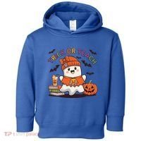 Trick Or Teach Back To School Cute Ghost Halloween Teachers Gift Toddler Hoodie thumb 0