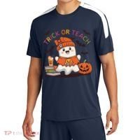 Trick Or Teach Back To School Cute Ghost Halloween Teachers Gift Sport-Tek Competitor United Soccer Jersey thumb 0