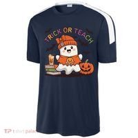 Trick Or Teach Back To School Cute Ghost Halloween Teachers Gift Sport-Tek Competitor United Soccer Jersey thumb 2