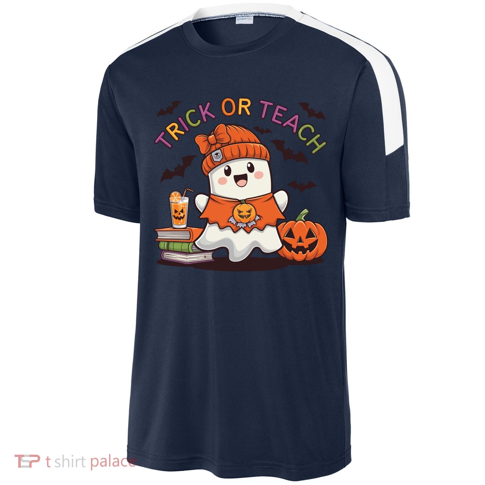 Trick Or Teach Back To School Cute Ghost Halloween Teachers Gift Sport-Tek Competitor United Soccer Jersey